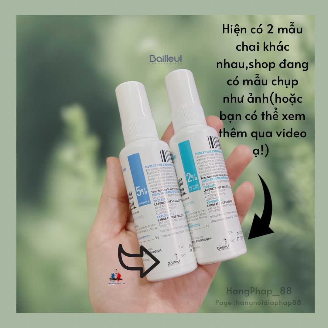 Xịt mọc tóc Minoxidil 2% & 5% cho nam và nữ