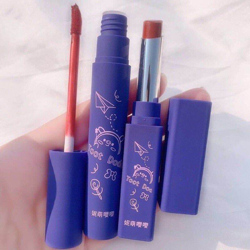 Set 2 cây son thỏi và kem lì Toot Dodo