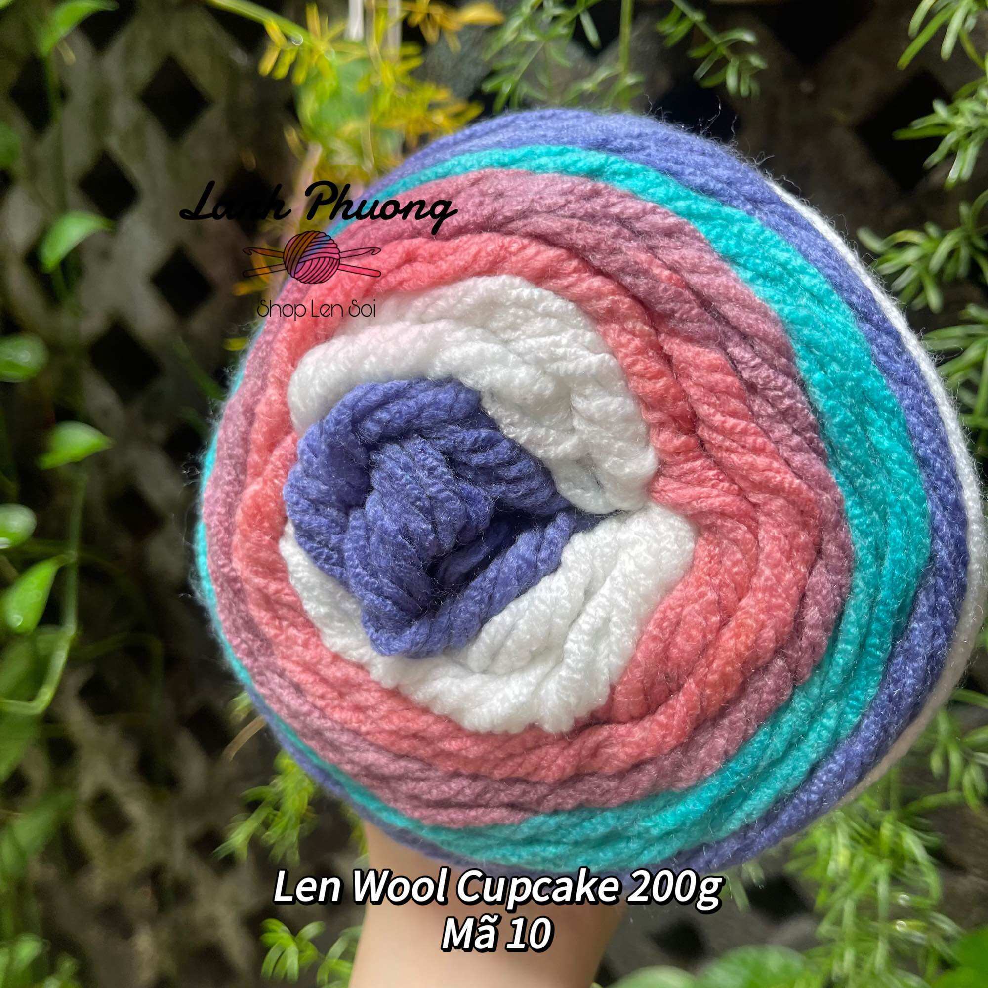 Len Wool Cupcake Sợi To 200g