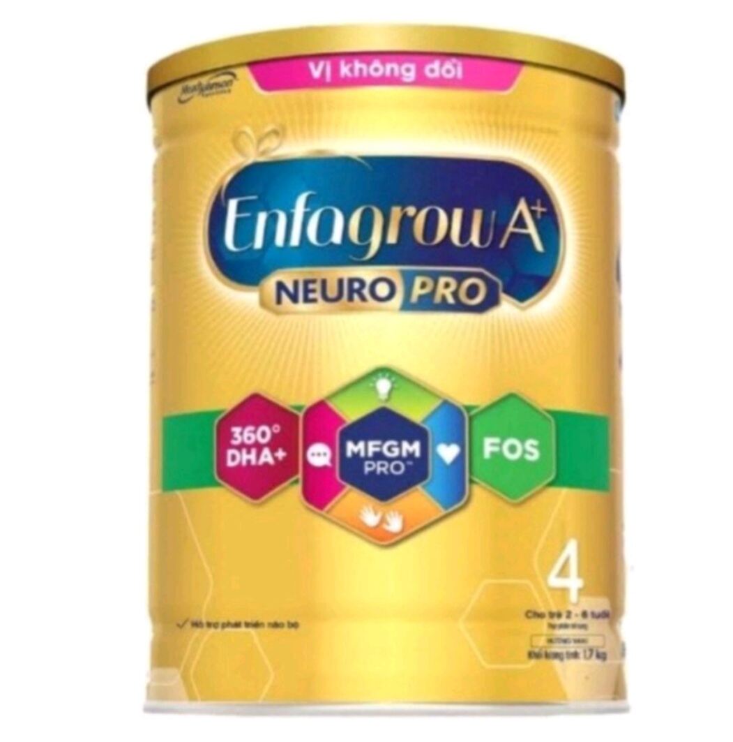 Sữa bột Enfagrow A+NeuroPro, số 4, cho trẻ từ 2-6 tuổi, hộp thiếc 1,7kg