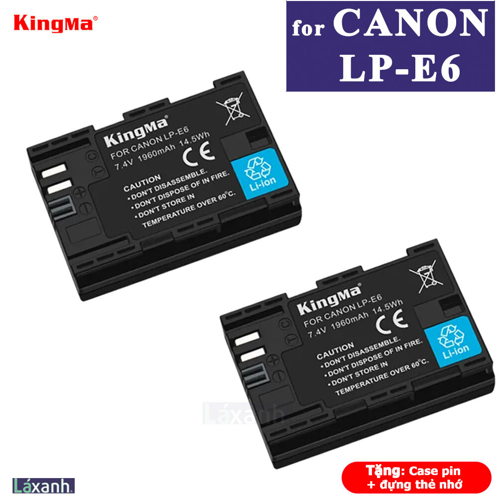 CANON LP-E6 LPE6NH DL Cao 2400 mAh | Pin và Sạc máy ảnh dung lượng cao 2400 mAh Kingma Canon EOS R6 