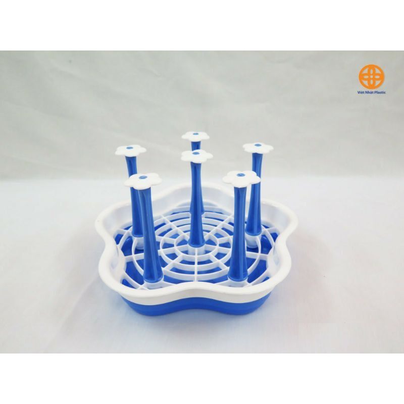 Khay úp ly, cốc hình hoa 6 trụ