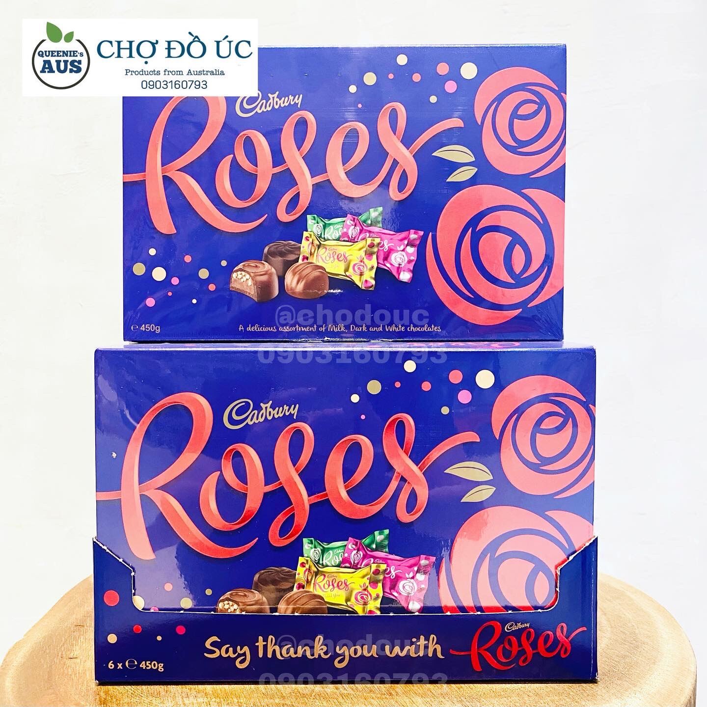 Hộp quà chocolate CADBURY Roses hộp 450g - season mới nhập Úc