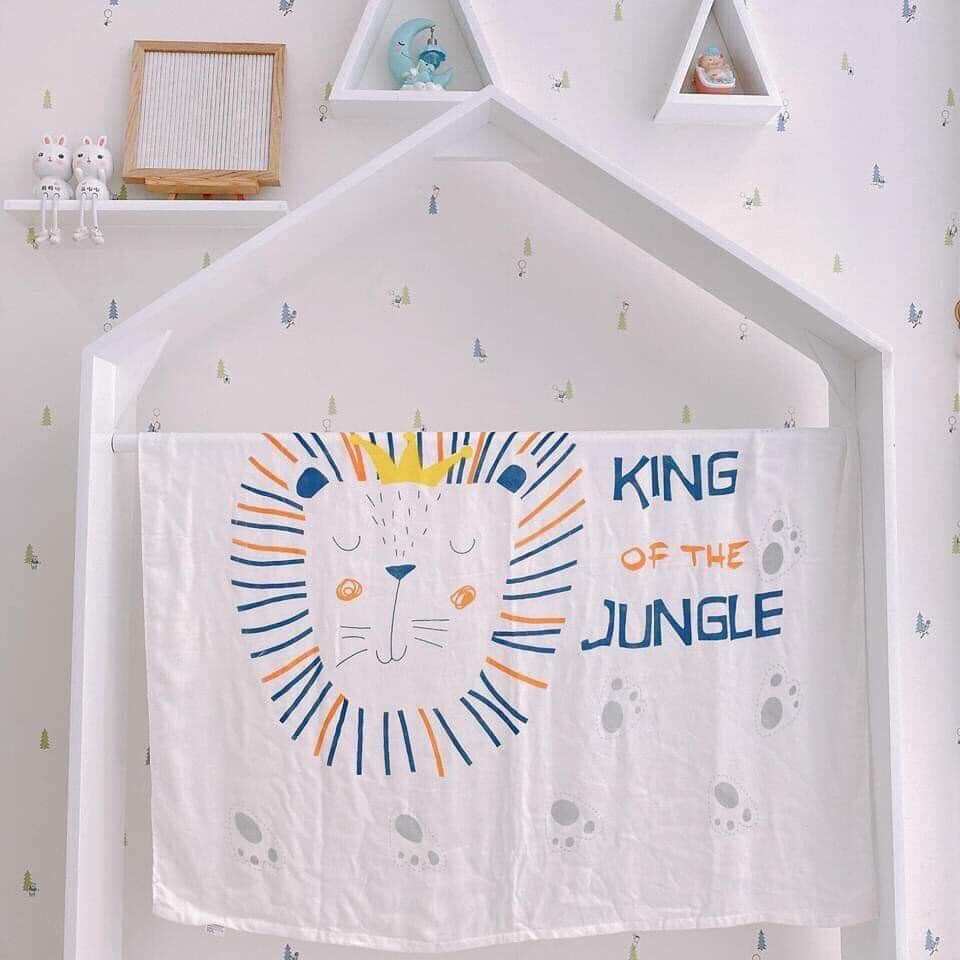 [Inbox chọn mẫu] - Khăn aden lụa đa năng in hình cao cấp cho bé kích thước 1.1mx1m1 (có thể làm khăn tắm hoặc chăn đắp)