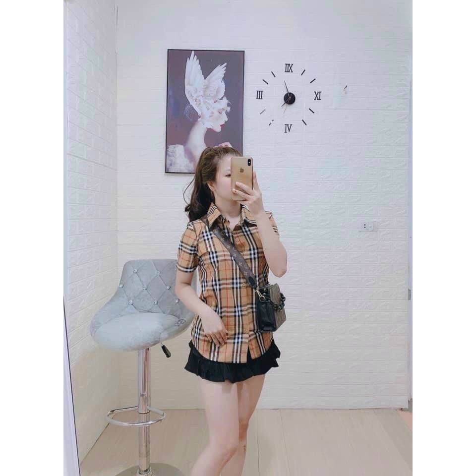 Áo sơ mi caro túi hộp xinh đẹp