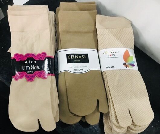 Combo 5 đôi vớ/tất da xỏ ngón mềm mịn