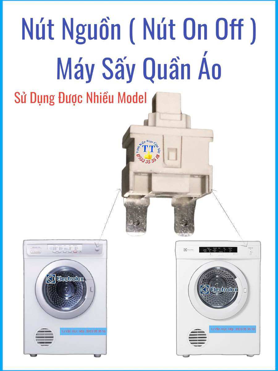 Nút nguồn máy sấy nóng electrolux
