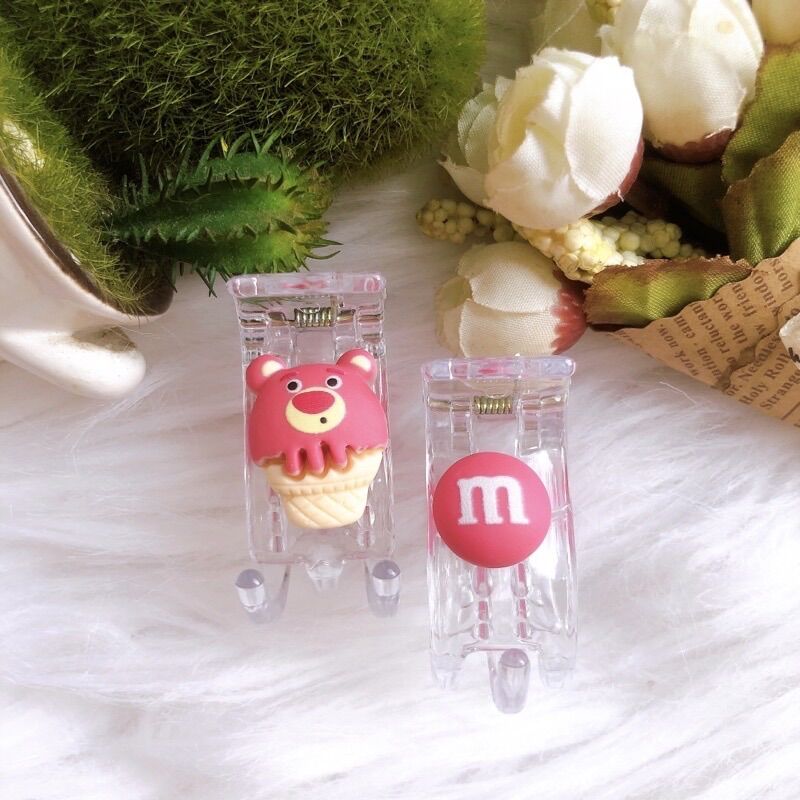 Kẹp tóc càng cua 3 răng gấu dâu Lotso