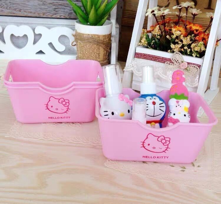 Hộp nhựa mini đựng phụ kiện Hello Kitty - Doremon Doraemon