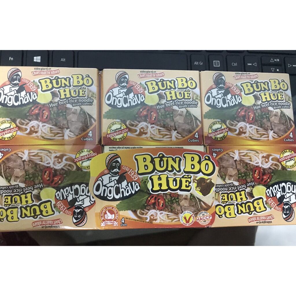 Sét bộ 12 hộp bún bò huế viên gia vị ông chà và.