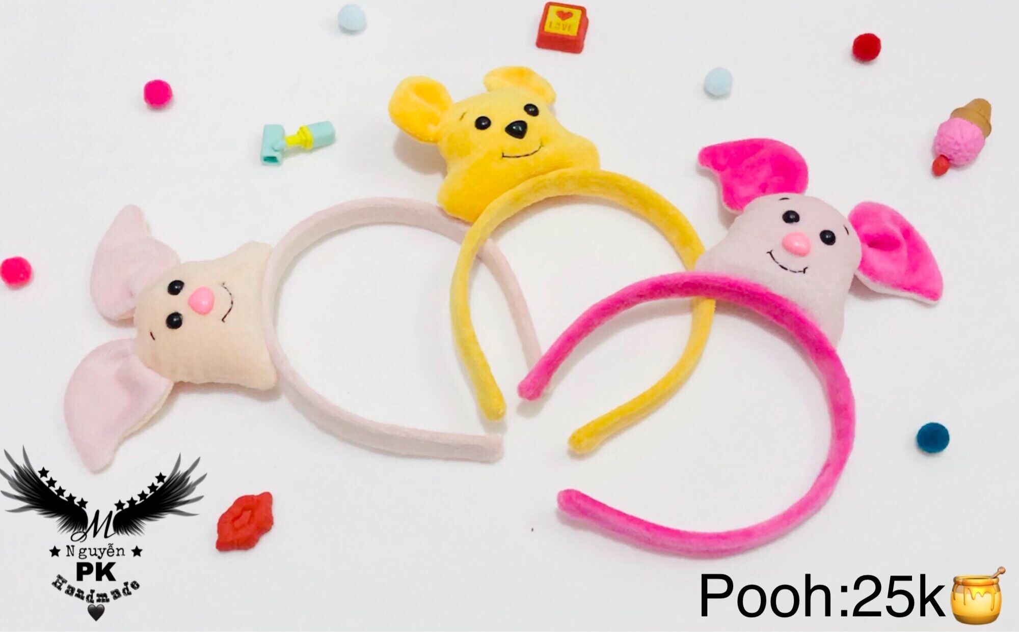 Băng đô cài tóc hoạt hình gấu pooh