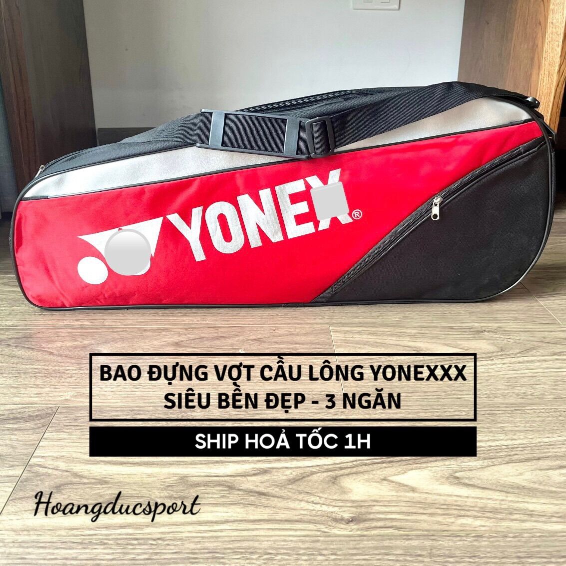 Bao đựng vợt cầu lông YONEX 3 ngăn siêu to, hàng đẹp cao cấp