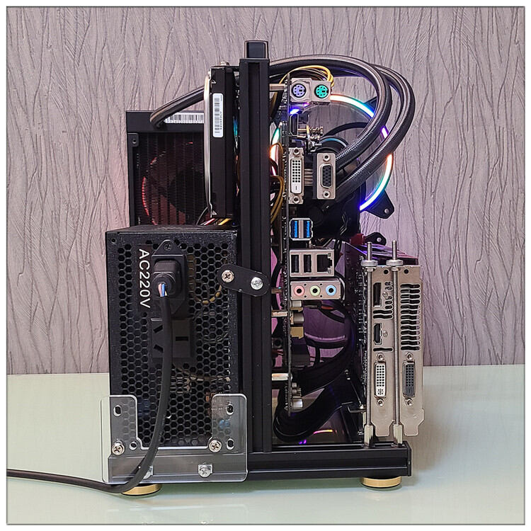 vỏ case benchtable matx,uatx,itx đứng lắp ráp như lego