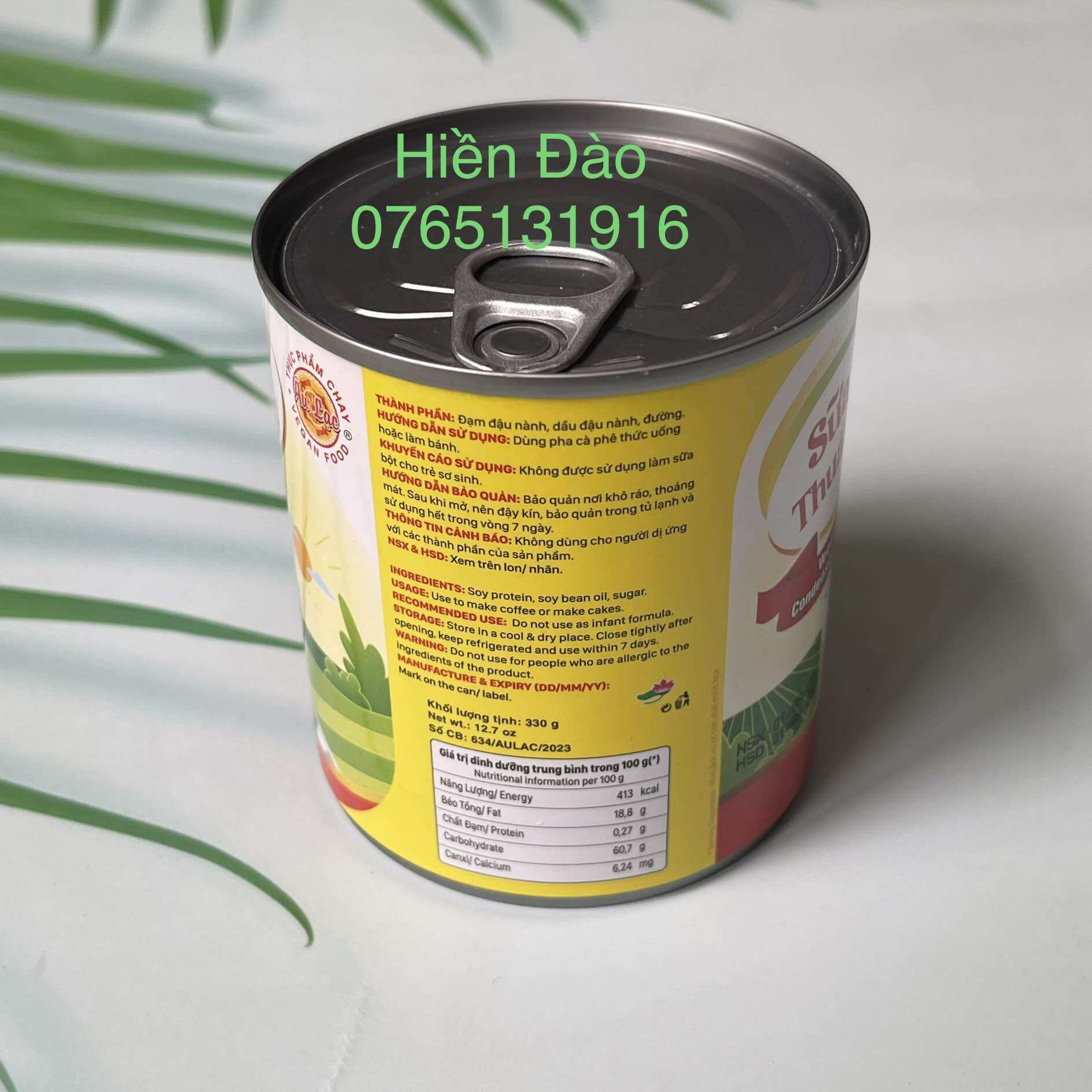 Sữa Đặc Thuần Chay Âu Lạc 330 gr