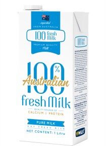 1 Thùng 12 Hộp Sữa Tươi Tiệt Trùng 1L Australian Fresh Milk Không Đường