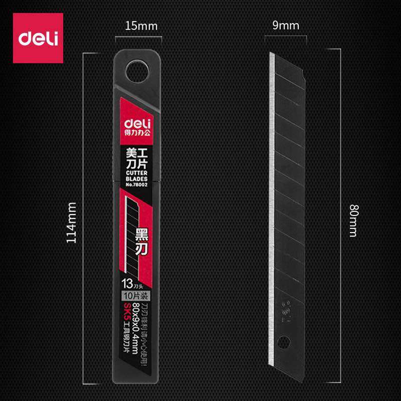 Lưỡi dao trổ rọc giấy deli 9mm