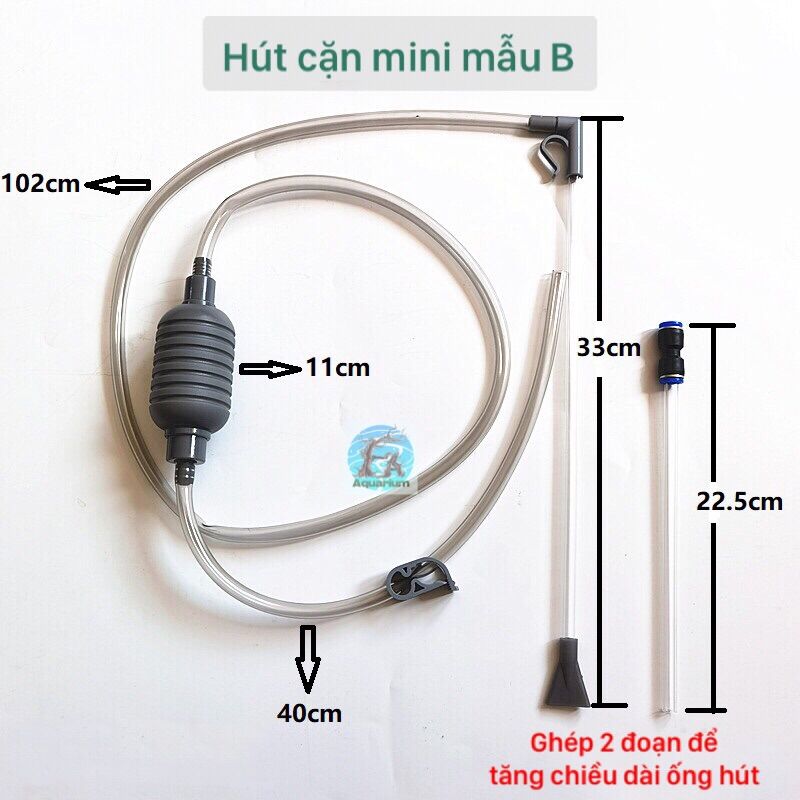 Dụng cụ hút cặn thay nước hồ cá, hồ thuỷ sinh