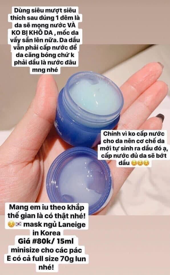 Mặt nạ ngủ mini Water sleeping mask 15ml