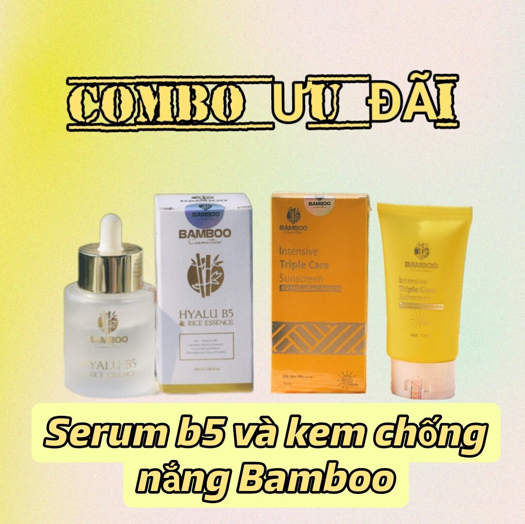 💥ưu đãi💥combo kem chống nắng và serum b5 bamboo