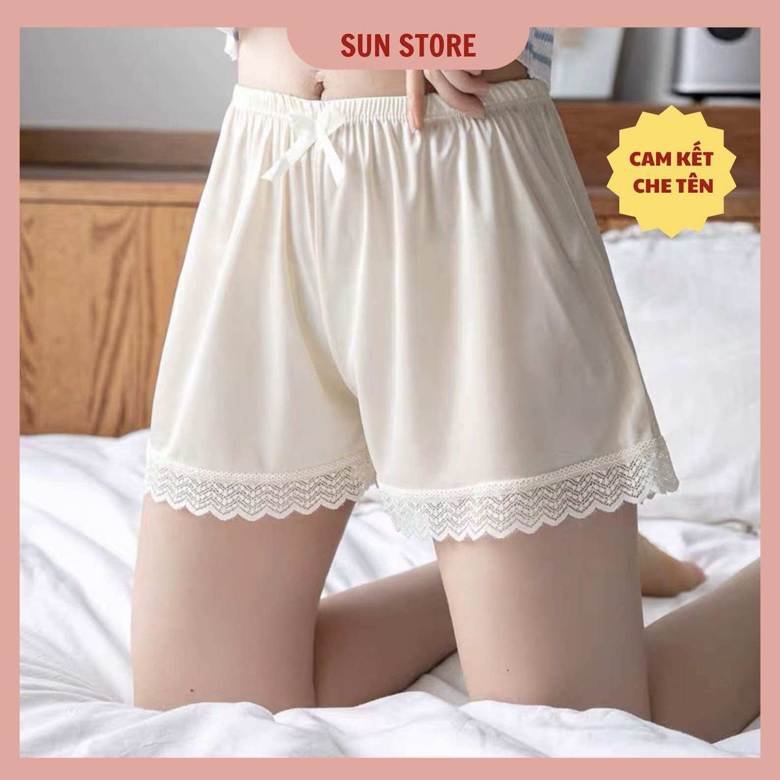 Quần đùi nữ lụa ngủ - Quần short thoáng mát