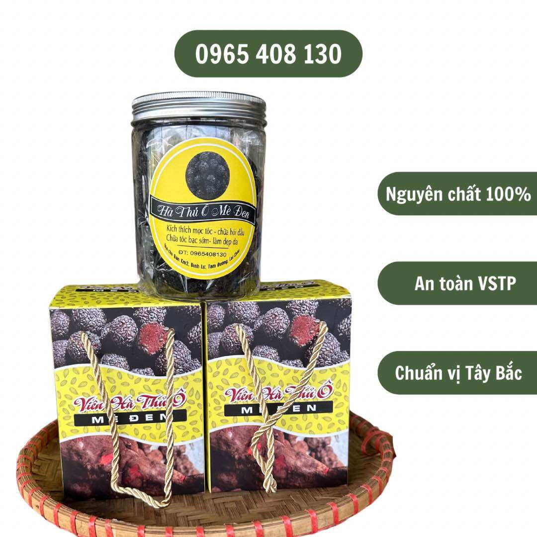Khuyến mãi khi mua 2kg viên hà thủ ô mè đen tặng 1 cao hà thủ ô nguyên chất