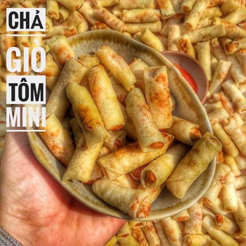CHẢ GIÒ TÔM MINI SẤY GIÒN ĂN LIỀN 350Gr