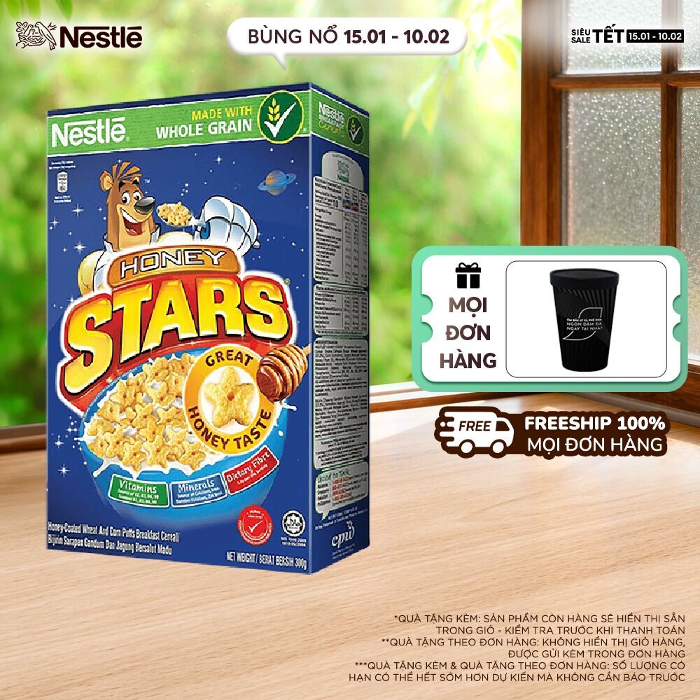 [FREESHIP TOÀN QUỐC] Ngũ cốc ăn sáng HONEY STARS (Hộp 300g)