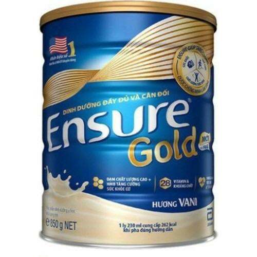 Sữa bột ensure gold 850g hương vani, ít ngọt, cà phê, lúa mạch