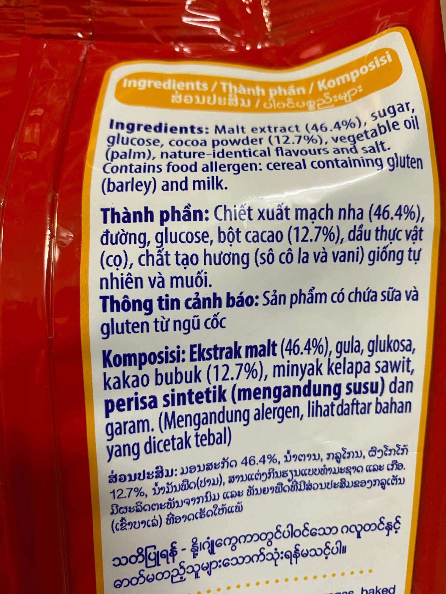 Bột Cacao Lúa Mạch Ovaltine gói 1kg