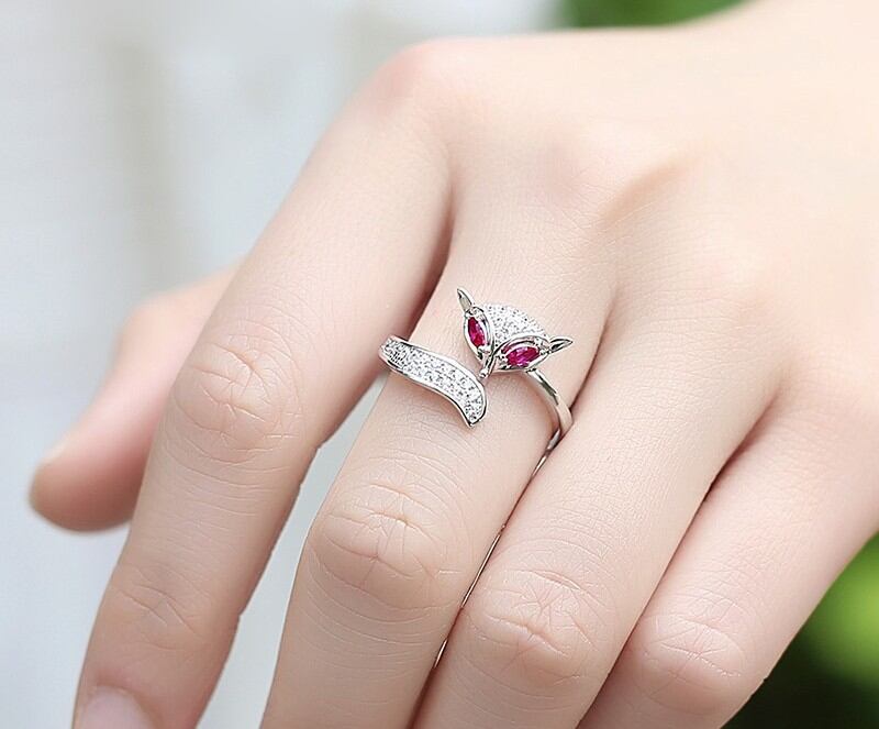 Nhẫn hồ ly bạc 925