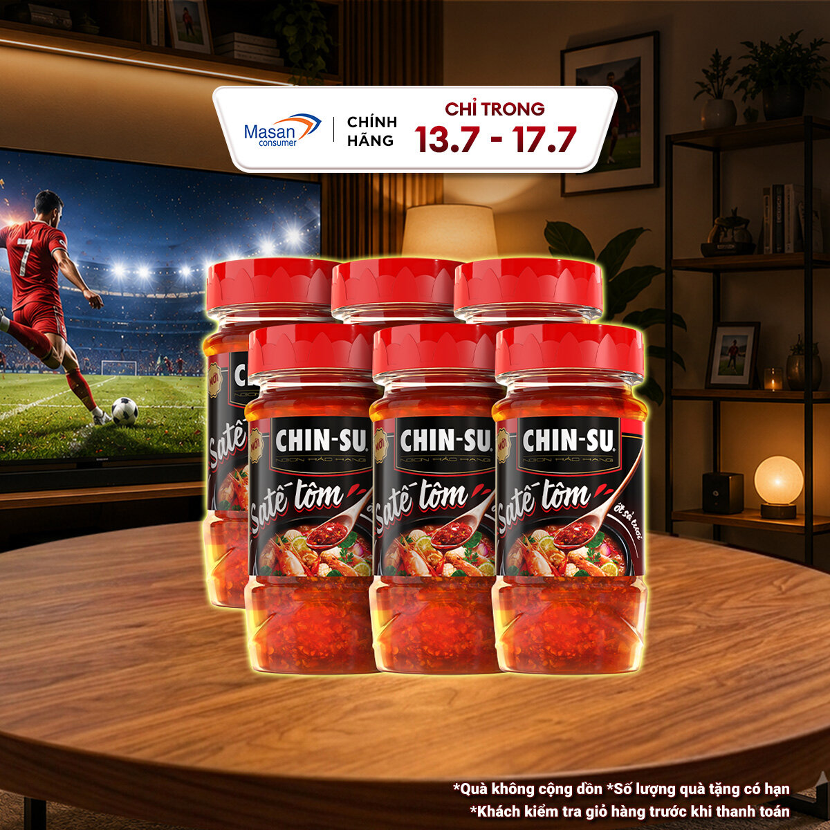 Combo 6 CHIN-SU Sa Tế Tôm ỚT Sả Hộp 90G