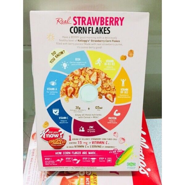 Ngũ cốc ăn sáng Kellogg's Corn Flakes Strawberry 180g