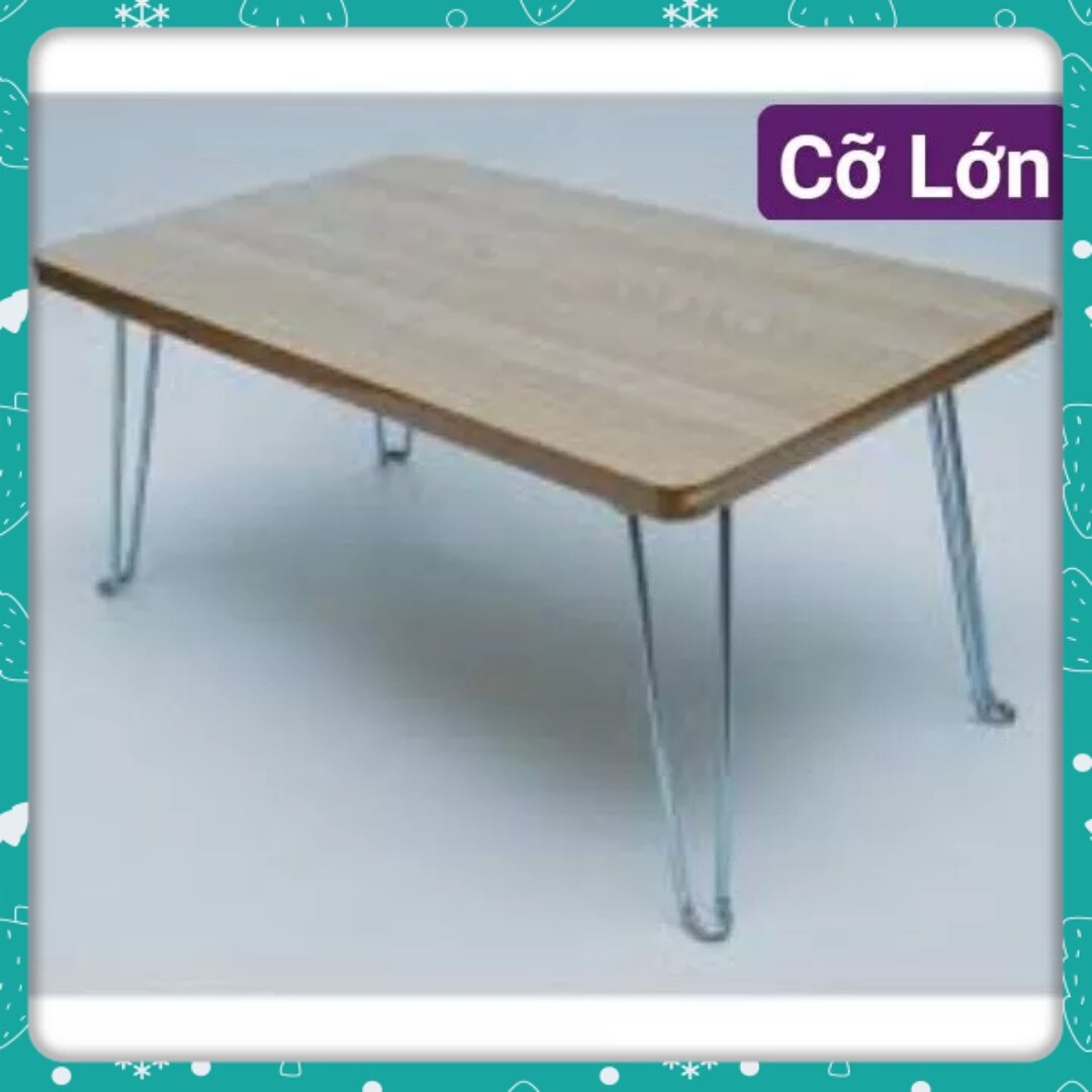 Bàn gấp sinh viên Cỡ Lớn mặt gỗ 4 chân sắt 50*70cm