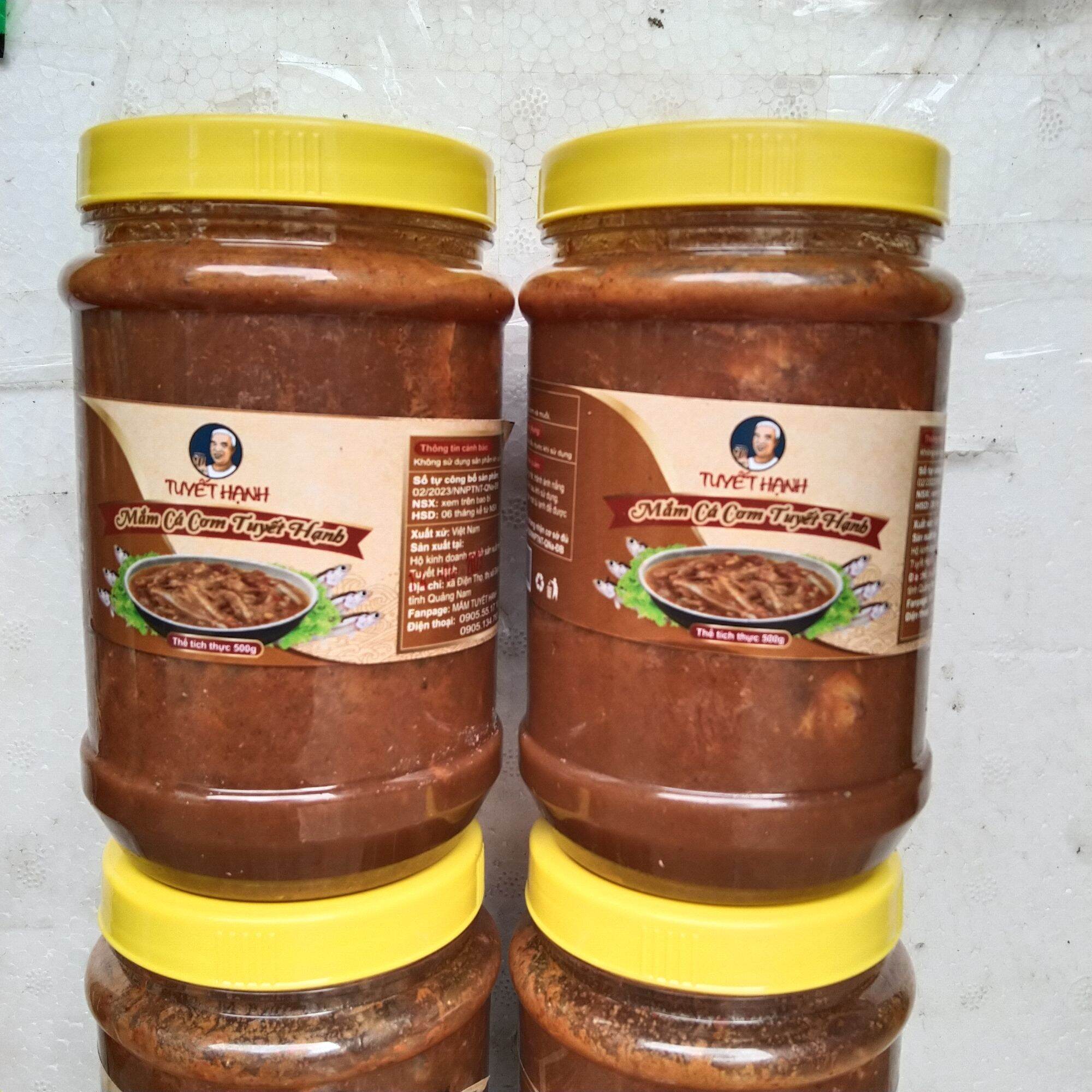 Mắm cá cơm Dì Tuyết Hạnh 500 gram đặc biệt thơm ngon hương vị cá cơm biển miền Trung, 500 gram