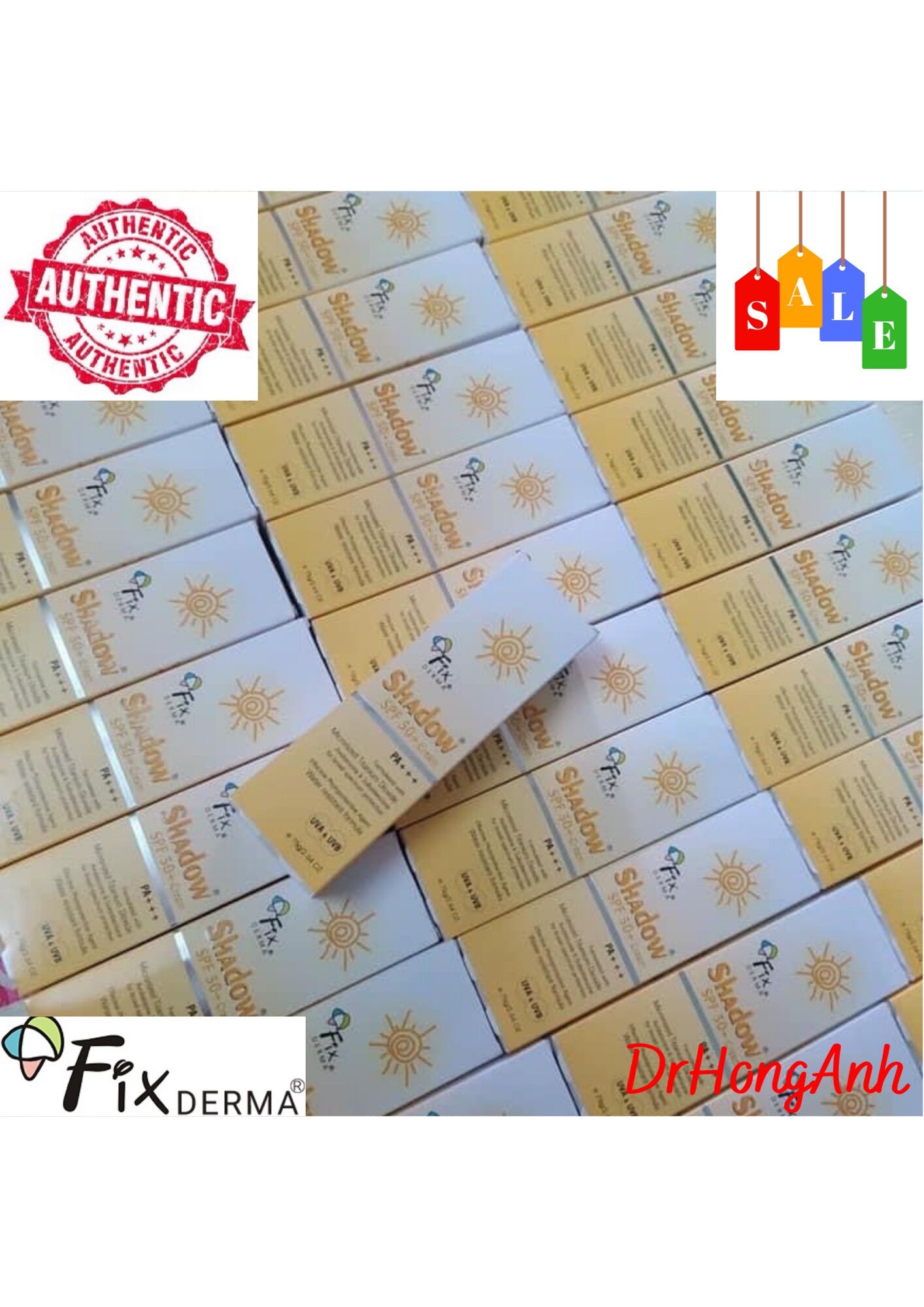 (CHÍNH HÃNG GIÁ RẺ) Kem chống nắng FIXDERMA SHADOW SPF 50+ CREAM 75g
