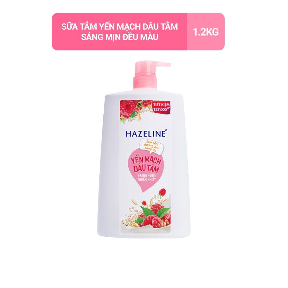 Sữa tắm dưỡng sáng da hazeline yến mạch - dâu tằm