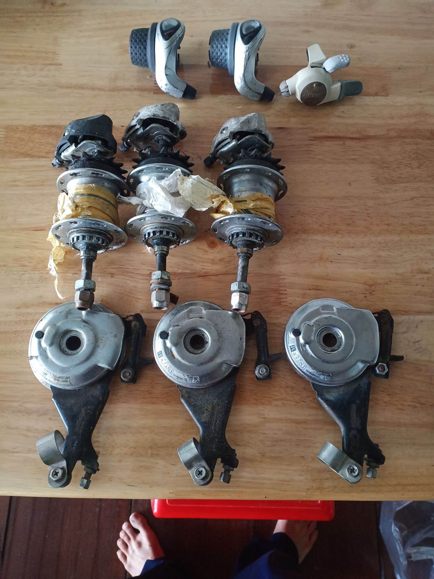Full bộ đùm 3 số 2001 xe đạp nhật bãi zin