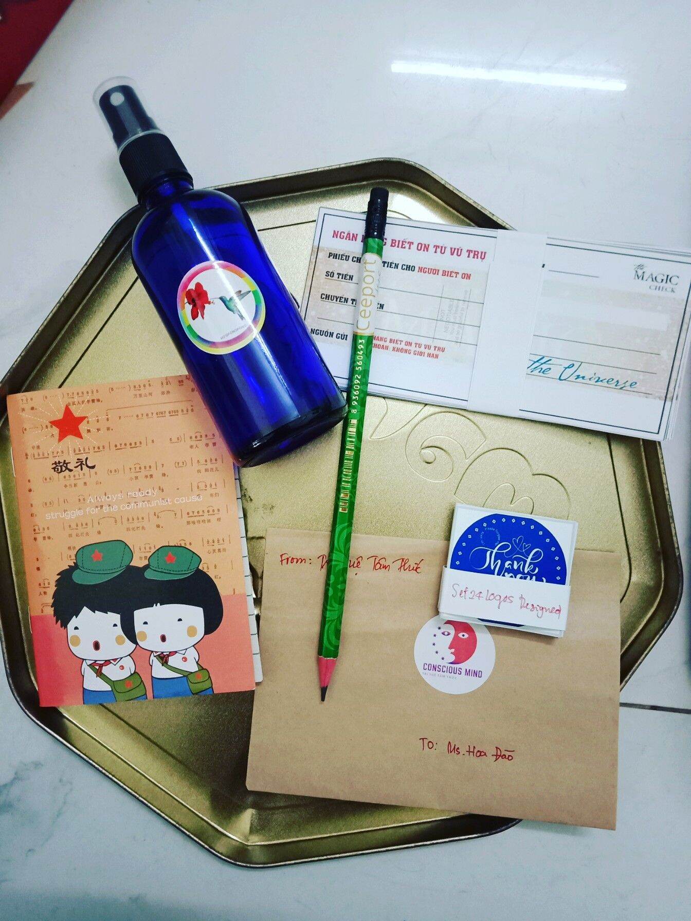 CHAI THÁI DƯƠNG LAM THỦY 500ml (Blue Solar Water) | Chai Thủy tinh xanh Ho'oponopono