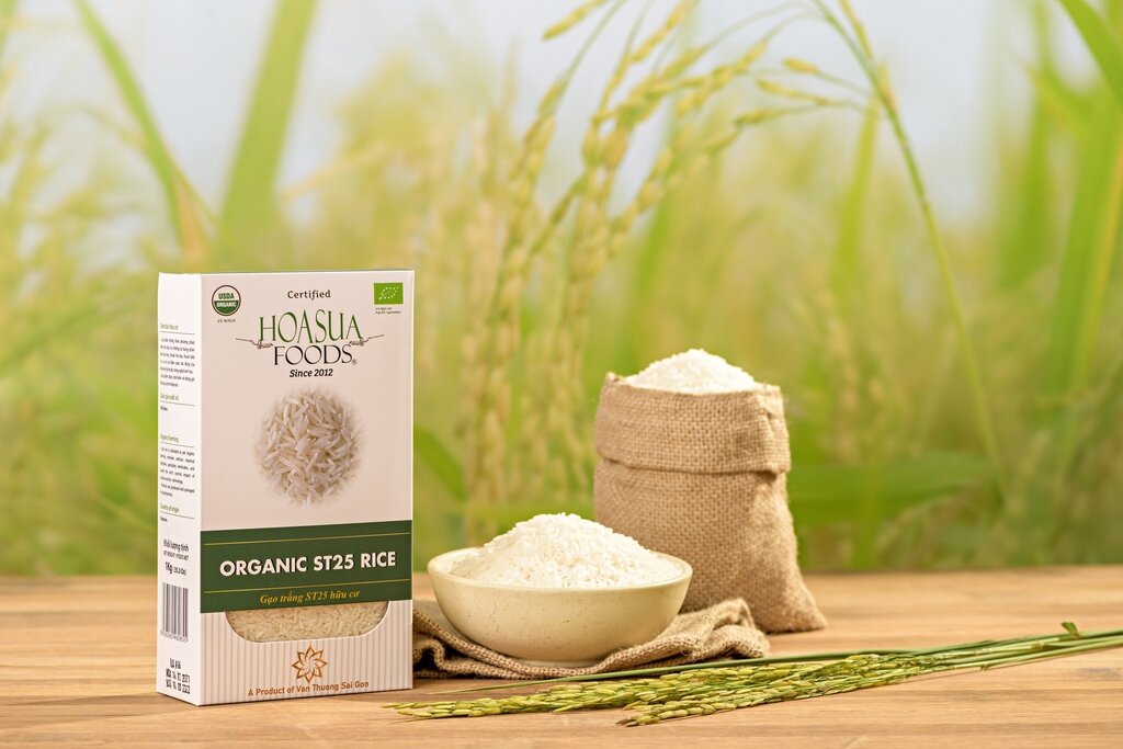 Gạo hữu cơ cho bé ăn dặm, gạo st25 organic