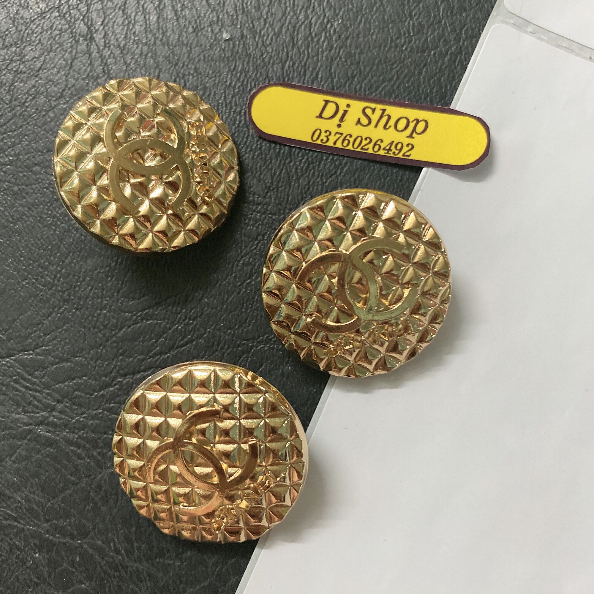 1 NÚT KIM LOẠI DÀY SIÊU SANG SIZE 2.5cm và 2.8cm