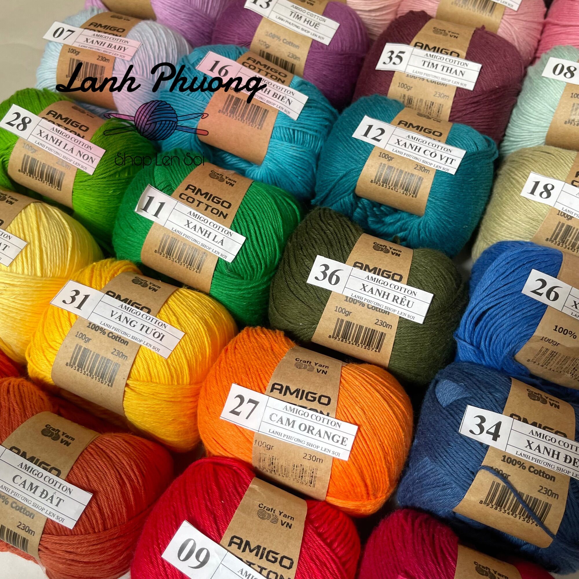 Amigo 100% Cotton Yarn for Crocheting Hats, 100Gr Roll Bag