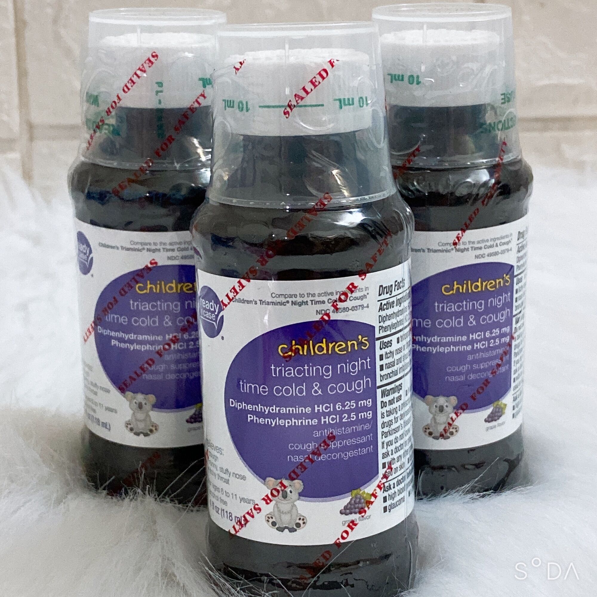 Siro ho và tiêu đờm tan nhầy Children's triacting night time cold & cough 118ml