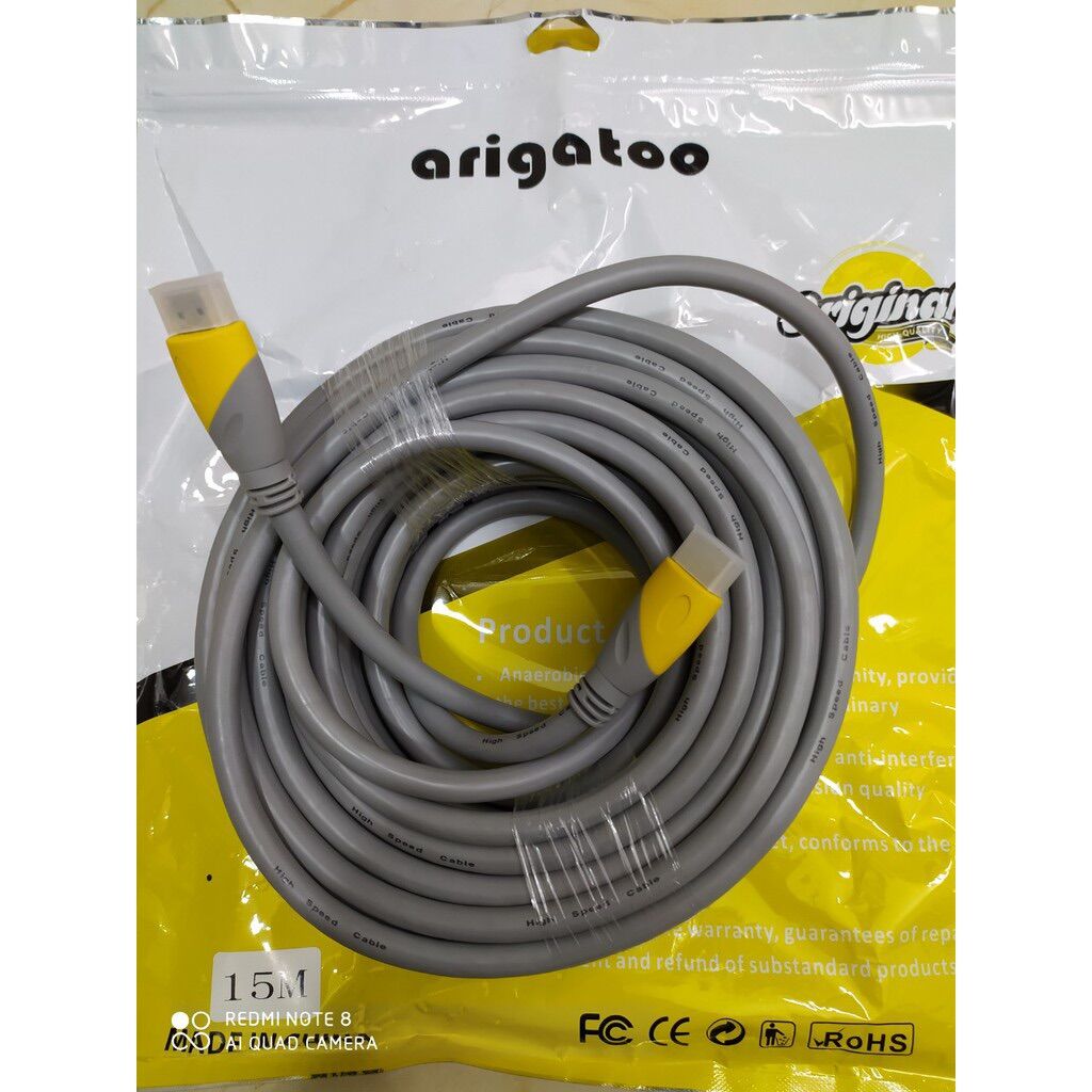 Cáp hdmi arigato 10m 15m 20m lõi đồng hdtv 4k*2k - dây hdmi to hdmi tròn chuẩn full hd 1080p