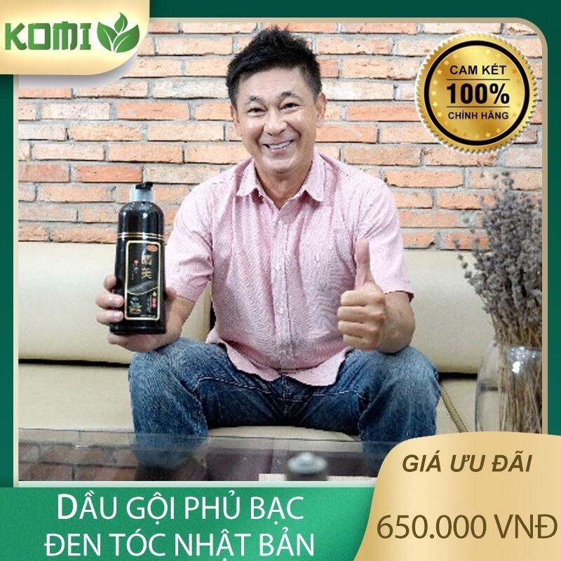 Dầu gội thảo dược nhuộm phủ bạc tóc KOMI Nhật