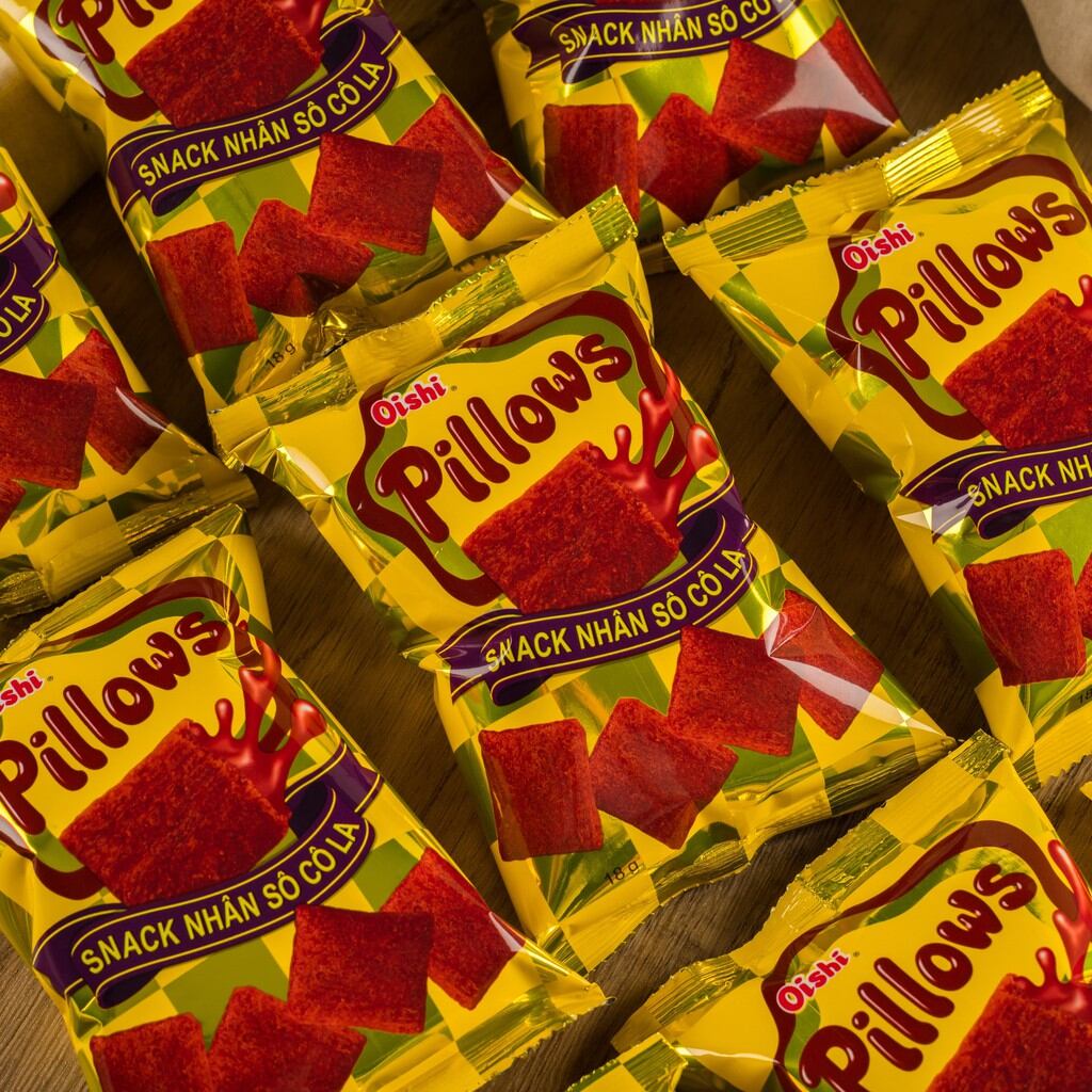 COMBO 5  GÓI Pillows Snack nhân Socola và Sữa Dừa