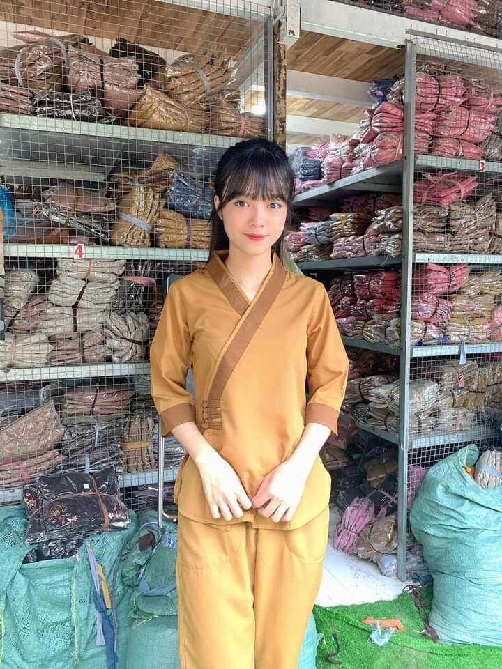 Đồ Lam Đi Chùa - Mẫu kate 3 nút