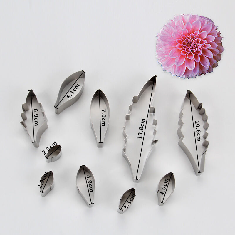 Mẫu 15 sản phẩm mới khuôn hoa đường lật inox khuôn cắt lá giả kiểu anh hoa hồng hoa mẫu đơn hoa bách hợp lá cây