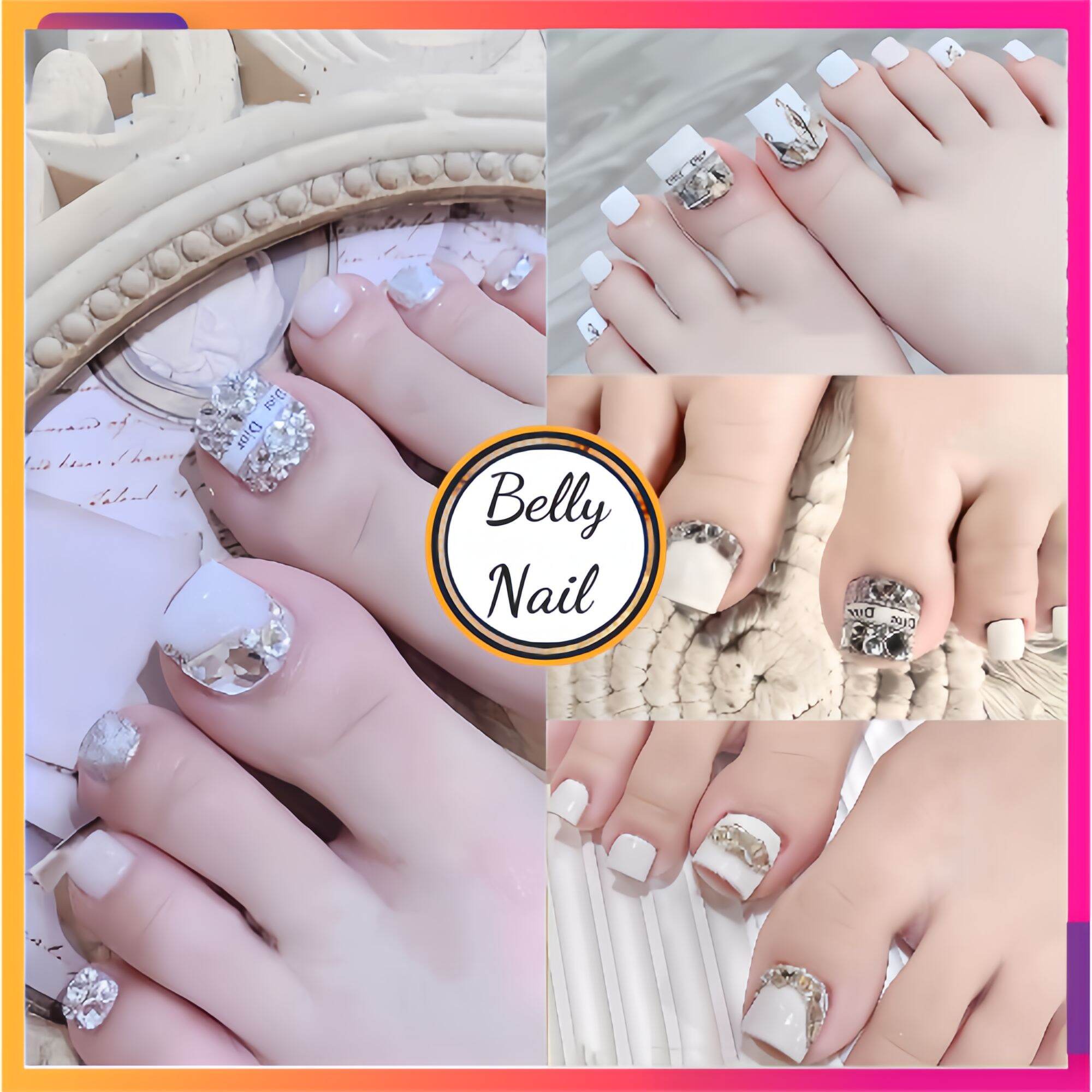 Móng chân giả kèm keo Belly Nail Nail Box