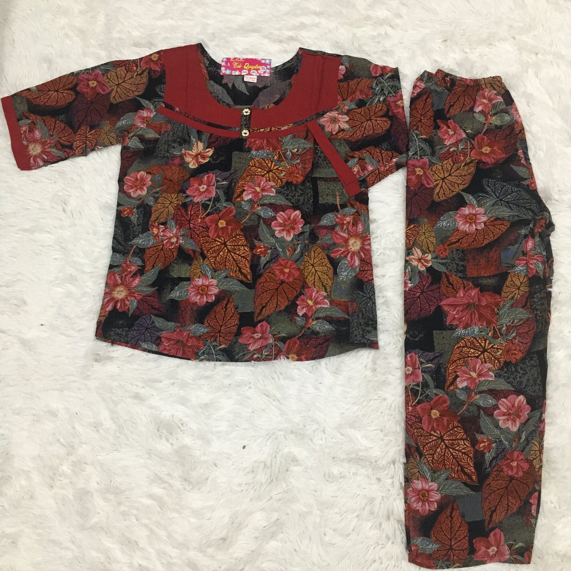 BỘ TÔN DÀI TAY LỠ CỔ PHỐI (size 40-70kg)