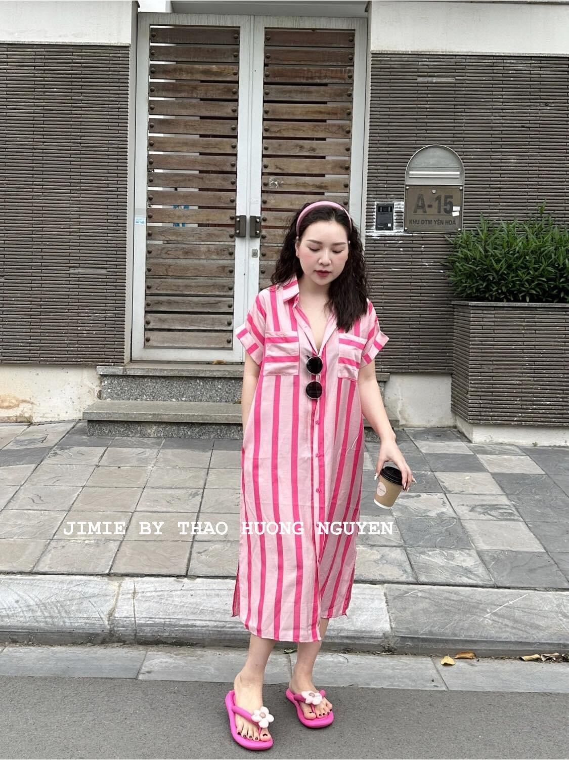 Đầm bầu sơ mi công sở thời trang